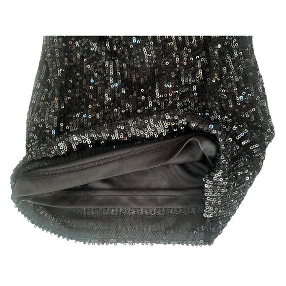 Badgley Mischka Belle Iris Sequin Straight leg Dress Pants | Sz 0, Black NEW$199 - Picture 12 of 14